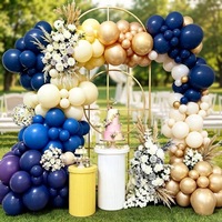 Set Balon Garland Arch Warna Pastel Multi Warna Ukuran Campuran, Set Balon Latex untuk Dekorasi Latar Belakang Pesta Ulang Tahun, Pernikahan, dan Acara Lainnya