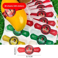 Op maat gemaakte, milieuvriendelijke, zelfklevende papieren etiketten voor fruit & snoep, taarten, voor supermarktvoedselverpakkingen
