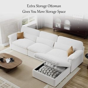 Juego de Sofás Modulares Seccionales de Tela, Muebles Comprimidos al Vacío, Sofá Desmontable para Sala de Estar, Sofá Comprimido en Caja - Product Image 4