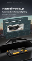 Wireless RGB Backlit Mechanical Keyboard USB/USB-C/2.4G Interface Waterproof Gasket-Mounted Side-Printed Keycaps Gaming Use No