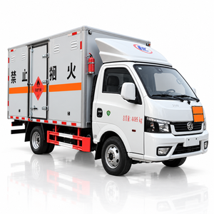 Camión Dongfeng para Transporte de Cilindros de Gas, Camión Caja Azul para Gases Inflamables, Vehículo de Materiales Peligrosos para Entrega de Cilindros de GLP y Acetileno - Product Image 3