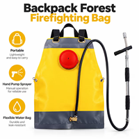 Sac à dos de pompier forestier en PVC pour lutte contre les incendies, 20L, jaune, PVC/caoutchouc, pulvérisateur à brume