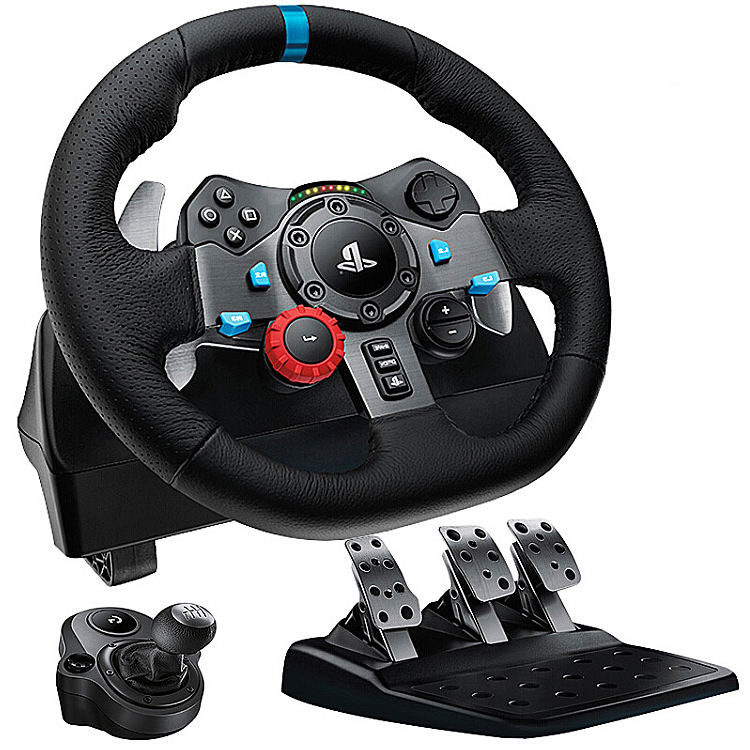 PS5-Gamecontroller Logitech G29 Driving Force Game Lenkrad Volante für PS5/PS4/PS3 und PC-Lenkrad