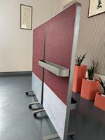 Panneau de séparation acoustique en feutre PET perforé certifié TUV, panneau acoustique à trois couches, bloc de couleur, fibre de polyester insonorisante NRC 0.9