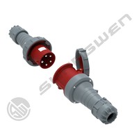 Prise industrielle IP67 mâle-femelle, coupleur étanche 5 broches 63 A, modèle CEE IEC pour extérieur, connecteur triple