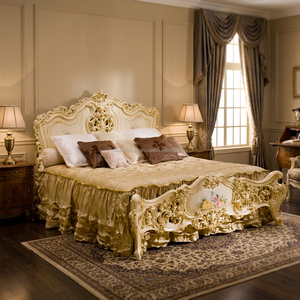 French Victorian Antique Luxury Beds Bedroom Furniture - Product Image 3