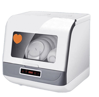 Mini Lave-Vaisselle de Comptoir Cuisine, Lave-Biberons Domestique, Petit Format Compact de Table, 4 Couverts, Lave-Vaisselle Automatique Intelligent