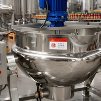 Marmite de cuisson électrique inclinable en acier inoxydable 304 avec agitation automatique et contrôle de la température, 100 L