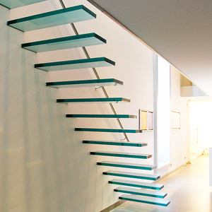 Glass <strong>Stair</strong> <strong>Treads</strong> Tempered Toughened <strong>Laminated</strong> Safety Building Structural Glass Panels for Staircase Steps with Factory Price - Product Image 1