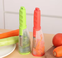 Multifunctioneel En Handig Keukengereedschap Met Opbergprullendoos Creatief Mes Fruit En Dunschiller