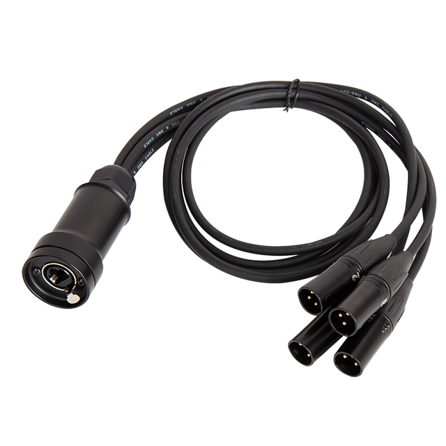 Network Ethernet Converter Dmx Rj45 Cat6 Female to 4 3 Pin Xlr Female Connectors Cable Audio Adaptor Signal Extender Xlr Cable