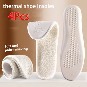 Unisex Latex Lambswool Insoles Winter Warm Thick Plush <b>Soft</b> Comfort Shock-Absorbing <b>Shoe</b> Pads for Boots <b>Shoes</b> 1Pair - Product Image 6