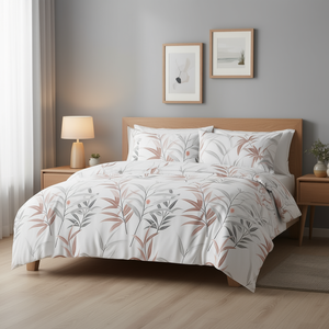 Set copripiumino moderno floreale in poliestere 100% a 3 pezzi con copripiumino, lenzuolo con angoli e federa - Product Image 2