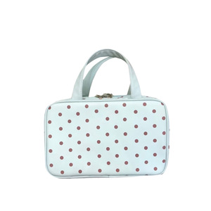 Bolsa de Aseo Impermeable Grande con Estampado de Lunares, Linda Bolsa de Cosméticos de Viaje de 3 Capas para Mujer - Product Image 5