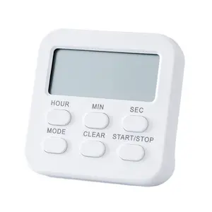 Termômetro digital com luz piscante, temporizador para cozinha e estudo, jogo com alarme de contagem regressiva e magnético, tela lcd