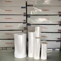 Film rétractable transparent plié en deux en POF, PETG, PET, PVC, LDPE, en rouleau, feuilles de plastique thermorétractables en vrac
