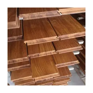 Teak-flachschnallenparkett reines Massivholzboden Oberfläche Holzwachs Ölfarbe Prozess massiver Teak-Holzboden