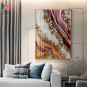 Peinture <span class=keywords><strong>d</strong></span>'art abstrait en cristal de porcelaine <span class=keywords><strong>d</strong></span>'<span class=keywords><strong>or</strong></span> de diamants 3D de luxe moderne de haute qualité pour <span class=keywords><strong>la</strong></span> <span class=keywords><strong>d</strong></span>écoration <span class=keywords><strong>d</strong></span>'art de mur de maison <span class=keywords><strong>d</strong></span>'hôtel et de bureau - Product Image 2