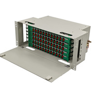 Cadre de distribution de fibre optique (ODF) 72 ports FC APC de qualité télécom, montable en rack 19 pouces, en acier laminé à froid, OEM