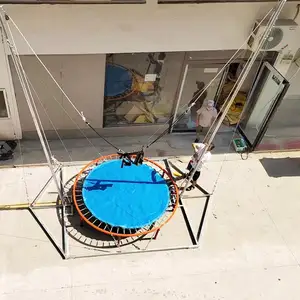 Adulti e bambini trampolino singolo rotondo bungee outdoor sport gioco più alto con corda e imbracatura