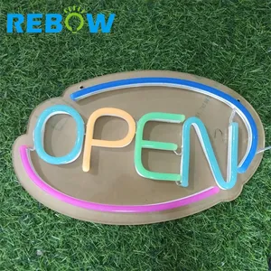 Large In Stock ONLY 19USD Today Ready To Ship Flexible Colorful Mini LED OPEN neon sign