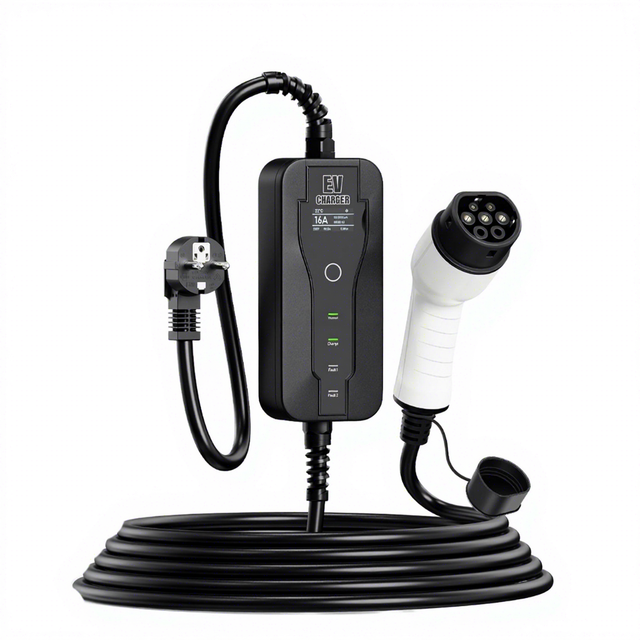 New TARY PEV3.5kW-LJ1 GBT Level 2 Portable 16/32A 3.5kW EV Charger with EU/US/UK Plug Adapter J1772 for Manufacturing Type 2