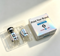 Étiquettes personnalisées en vinyle imperméable pour flacons de peptides, 3ml, 10ml, 15ml, mini, extensibles à 300%, largeur 1000mm, 12µm, 20 pouces, 22 flacons