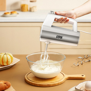 Batteur à main électrique Winning Star 200W à double fouet pour la pâtisserie et la préparation de crèmes, blanc - Product Image 2