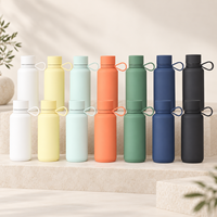 Haute qualité 12oz/20oz peinture en caoutchouc Double paroi en acier inoxydable flacon à vide isolé petite bouche Sport bouteille d'eau