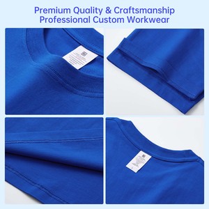 Vente en gros personnalisé T-shirt pour <span class=keywords><strong>homme</strong></span> Vêtements d'équipe d'entreprise Promo léger et durable Logo en relief imprimé en coton col rond manches courtes - Product Image 4