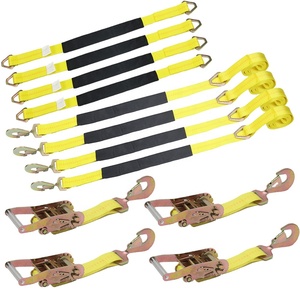 Nuovo prodotto giallo trasportino <span class=keywords><strong>auto</strong></span> 10000lbs kit di sollevamento ruote con <span class=keywords><strong>gancio</strong></span> a scatto e anello D - Product Image 1