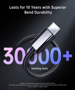 Câble de charge rapide USB-C en PVC pour téléphone portable, 12W, 18W, 30W, 60W, 2m, 3m, <span class=keywords><strong>4m</strong></span>, 5m - Product Image 3