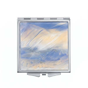 Square Metal Compact <b>Mirror</b> <b>Acrylic</b> Pattern Inlay Marble Texture Dual Sided Folding Pocket Makeup <b>Mirror</b> Custom Logo Bulk - Product Image 3