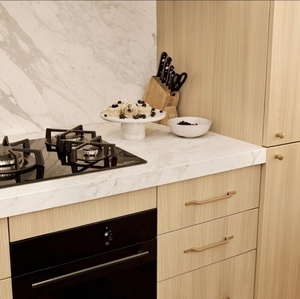 Set Kabinet Dapur Modern Balom Bentuk L Bahan MDF Desain Penyimpanan Lengkap untuk Apartemen Pasar Amerika Utara - Product Image 6