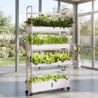 Système hydroponique vertical intelligent Tru-spring TSP 210 avec éclairage LED pour la culture, pompe à eau automatique, système d'irrigation aéroponique à 4 niveaux