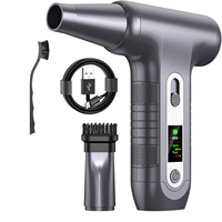 Souffleur d'air électrique à affichage HD, lumière LED, rechargeable, 6000 mAh, 200 000 tr/min, pour clavier d'ordinateur et usage domestique