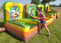 Nuevo divertido y desafiante carnaval inflable 4 en 1 juegos pirata juegos temáticos para alquiler