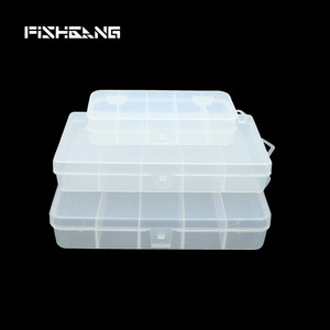 Boîte à leurres de pêche à 5 compartiments, boîte de rangement en plastique, organisateur d'accessoires de pêche multifonction, petite, moyenne et grande taille - Product Image 2