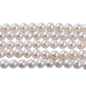 Perlas Cultivadas de Agua Dulce Naturales de Zhuji, de 10-11 mm, Color Blanco, para Hacer Collares y Pulseras - Product Image 5