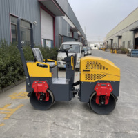 Compacteur vibrant à double tambour de 1 tonne pour travaux de construction, mini-rouleau compresseur YSW201H