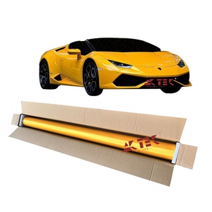 Película de Vinilo para Envolver Automóviles, Color Amarillo Austin Metálico Brillante, Antiarañazos, Rollo de Vinilo para Cambio de Color - Product Image 1