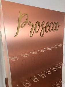 Présentoir mural personnalisé couleur Champagne, pour mariage, en acrylique Rose, or - Product Image 3