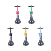 Meilleure vente Bouteille d'eau portable en verre Shisha Hookah de haute qualité OEM ODM Logo personnalisé Style moderne Miroir Technique coloré