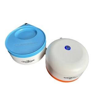 Caja de cebo magnética Baiyuan de 19 cm de diámetro, plástico duradero, almacenamiento de aparejos de pesca para cebo suelto, naranja y azul - Product Image 2