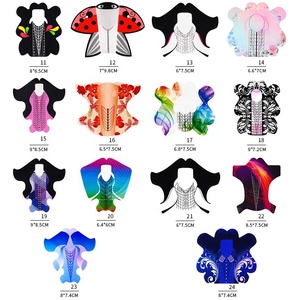 100Pcs Pvc + Giấy Chất Liệu 24 Màu Sắc Gel Nail Nghệ Thuật Mở Rộng Hình Thức Giấy Acrylic Nhựa Nail Hướng Dẫn Hình Thức TM19 - Product Image 5