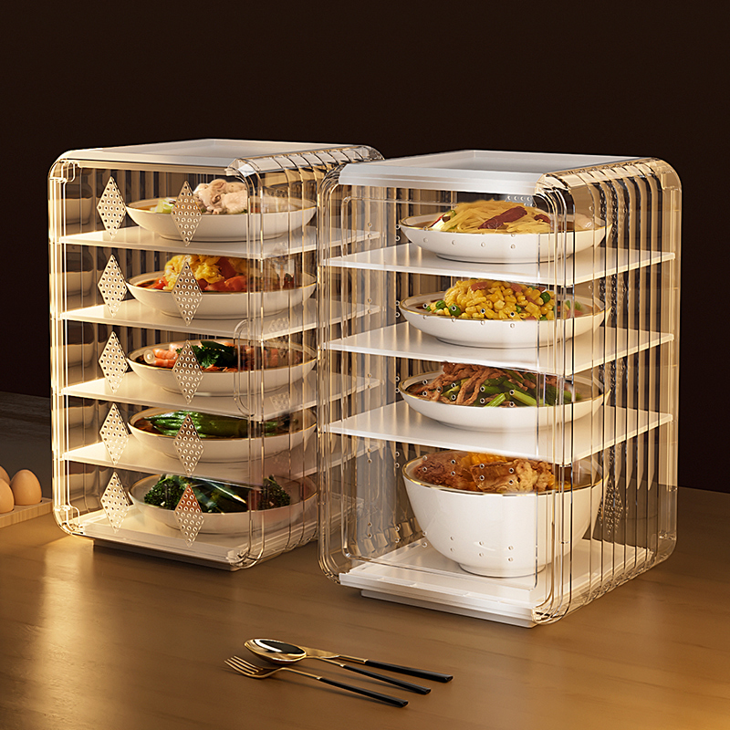 DOITOOL 10.2 Inch Transparent Plastic Cake Dome Lid Food Cover With Handle Clear Snack Tray Protector For Party Wedding Table Dust-Free Display - View #11