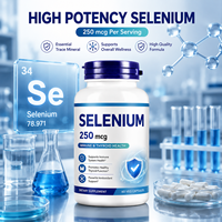 Capsules de Sélénium en Gros, 250 mcg, 60 Capsules Végétales, Soutien Antioxydant, Booster Thyroïdien, Complément Alimentaire