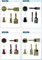 Produits tendance 2025 nouveautés pinceaux mur professionnel manche en bois ensemble pinceaux à virole en acier inoxydable