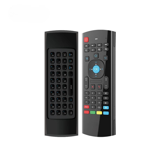 Smart Air Mouse MX3 with Double Side Mini Keyboard 2.4G Android TV Box Remote 433 MHz Frequency Learning Code