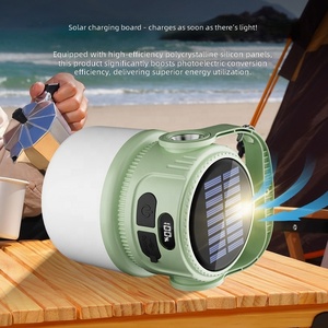 Lampe de camping solaire multifonctionnelle avec crochet et poignée, lanterne LED à 6 modes, recharge USB, adaptée au camping et à l'usage quotidien - Product Image 2